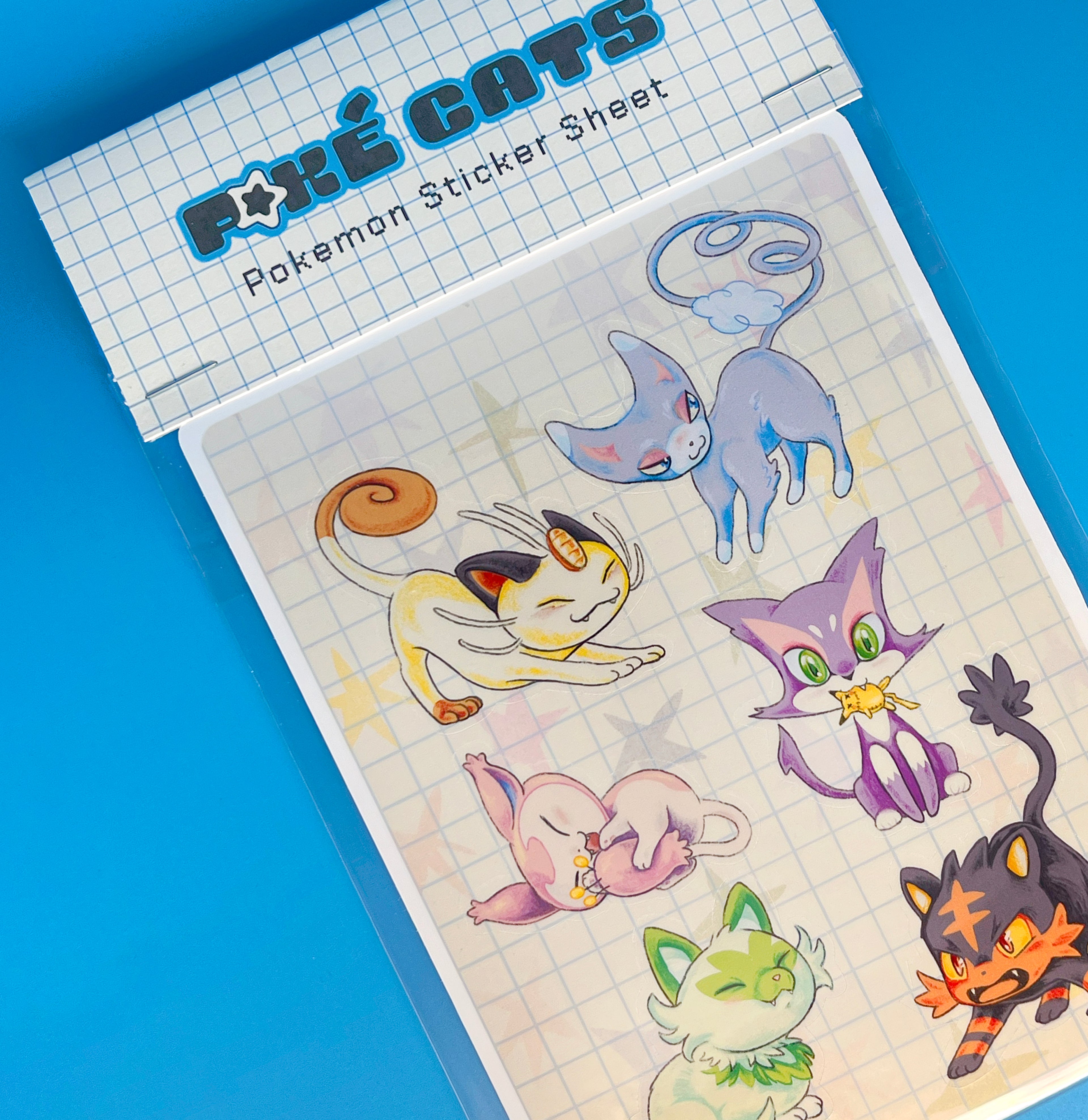 Poke Cats Sticker Sheet