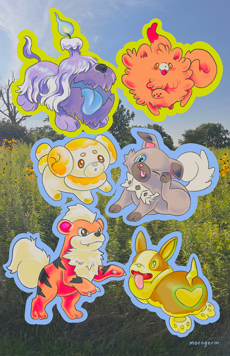 Poke Pups Print